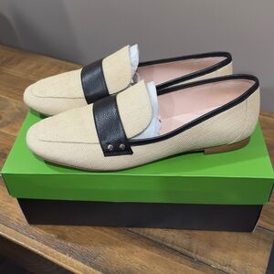 Kate Spade Beige and Black Loafers